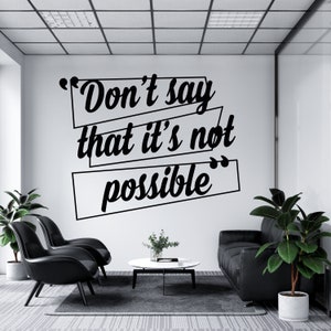 Office Wall Decal, Office Wall Decor, Office Decals, Office Wall Art, Office Quote ny908