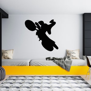 Motocross Wall Decal Dirt Bike Rider Wall Sticker Motorcycle Wall Decor SG 2073