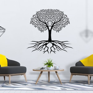 Arbre de vie Mur Décalcomanie Racines d’arbres Branche Mur Art SG2297