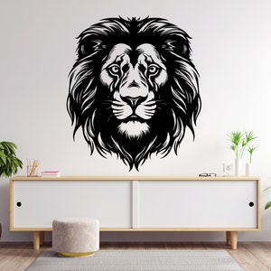 León pared calcomanía, León pared arte, León pared decoración León pared pegatina León pared decoración animales pared calcomanía Safari pared pegatinas dormitorio 1716EZ