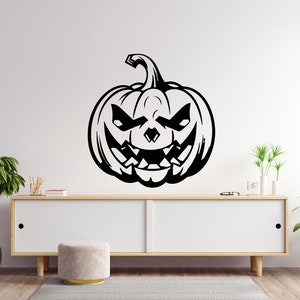 Pumpkin Wall Decal, Pumpkin Wall Art, Pumpkin Wall Decor Pumpkin Wall Sticker Halloween wall decal Home Wall Decor 1750EZ