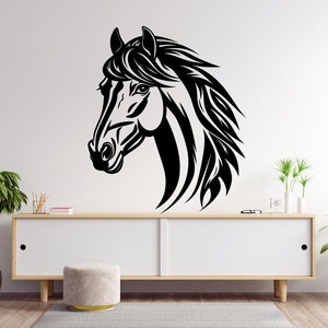 Horse Wall Decal, Horse Wall Art, Horse Wall Decor Horse Wall Sticker Horse Lover Wall Decor Animals wall decal wall stickers Bedroom 1833EZ