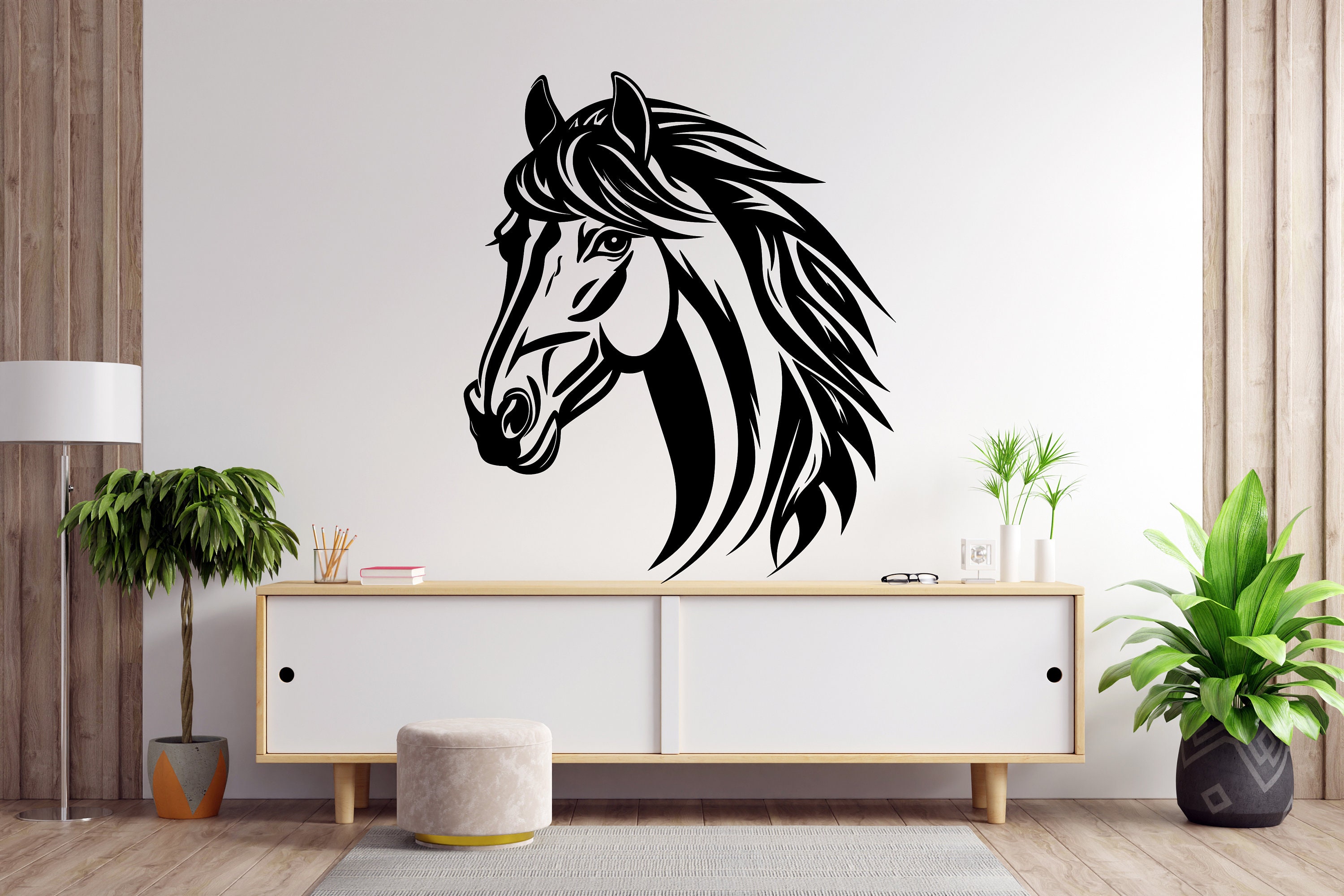 Calcomanía de pared de caballo, arte de pared de caballo, decoración de  pared de caballo, pegatina de pared de caballo, decoración de pared de  amante, image size:3000x2000