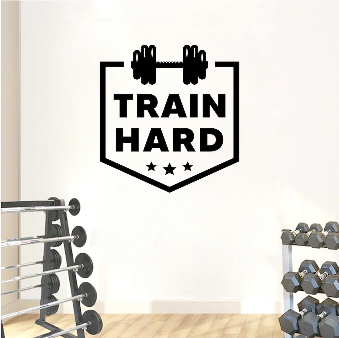Fitness Wall Decal Workout Wall Decal Gym Wall Decor Etsy