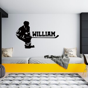 Ice Hockey Wall Decal  Hockey Player Wall Decal  Hockey Stick  Sports Hockey Quote Wall Decal SG204