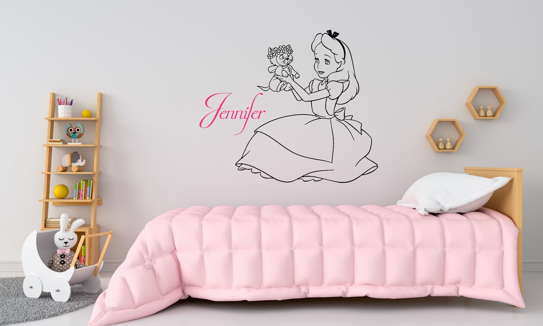 Alice in Wonderland Wall Decal Alice Wall Decor Cartoon Wall Sticker SG381 Etsy