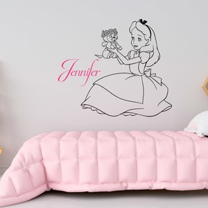 Alice in Wonderland Wall Decal  Alice Wall Decor  Cartoon Wall Sticker SG381