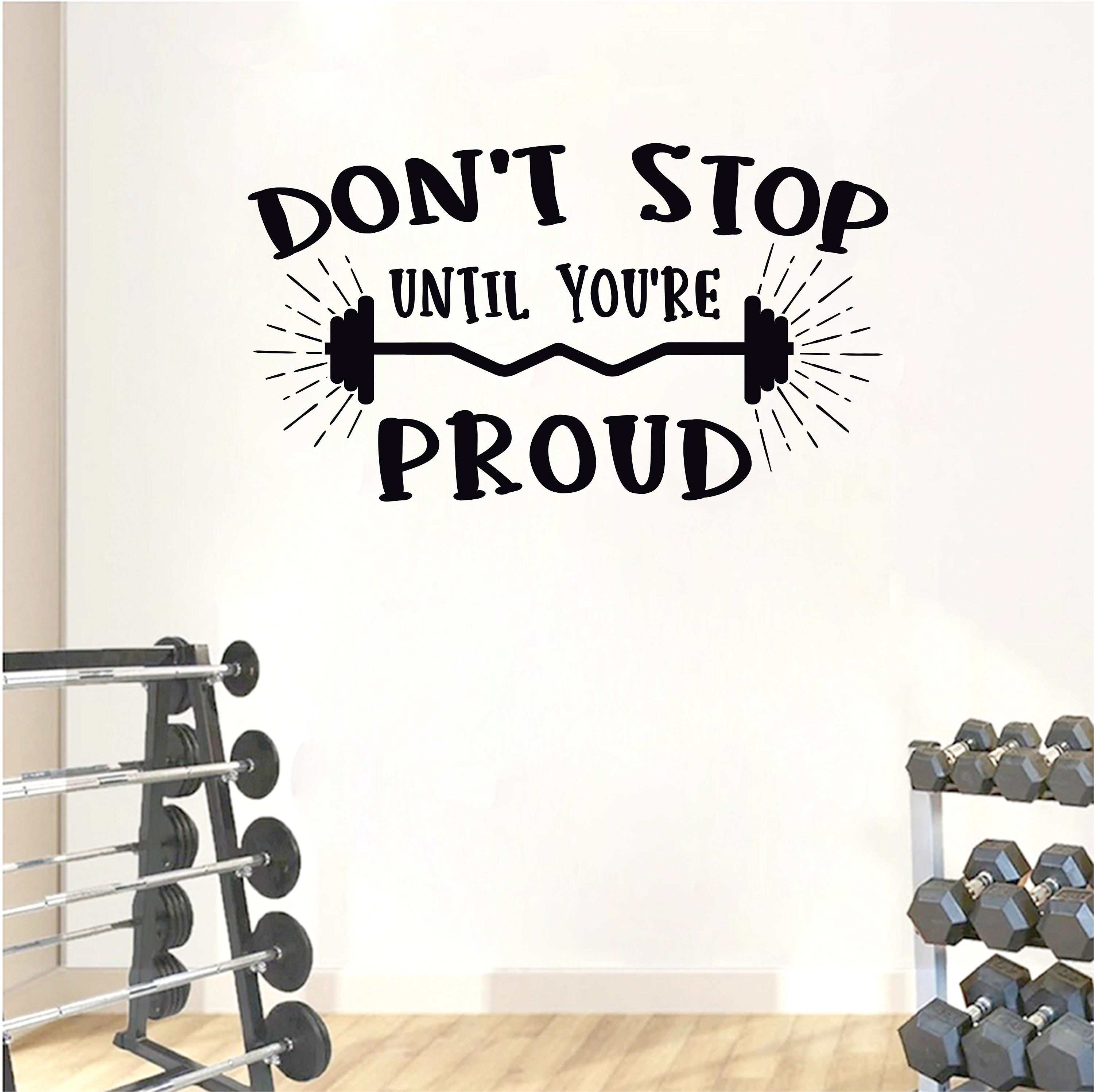 Fitness Wall Decal Workout Wall Decal Gym Wall Decor Etsy UK