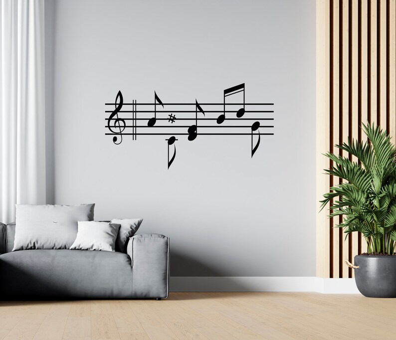 Music Note Wall Block Music Wall Decal Music Notes Wall Decor Musician Wall Sticker SG1913 - Etsy