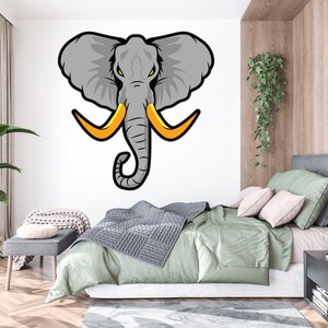 Elephant wall sticker, Elephant Wall Decal, Elephant Wall Art,  Elephant Wall Decor Elephant Wall Sticker Elephant Wall Decor 614EZ