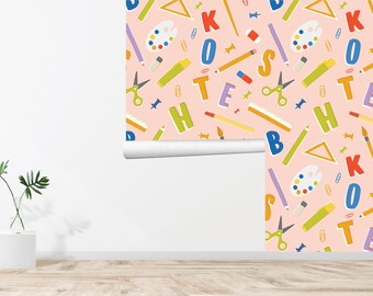 Kids Wallpaper - Nursery Wallpaper Playroom Wall Decor Kids Room Decor Nursery wall Art Printed Self Adhesive Wallpaper 9SE