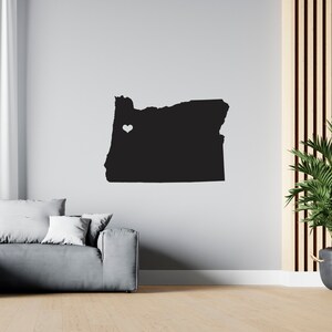 OREGON  US Map Wall Decal USA State Wall Decal Map Wall Sticker sG 1071