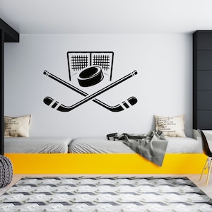 Ice Hockey Wall Decal  Hockey Player Wall Decal  Hockey Stick  Sports Hockey Quote Wall Decal SG219