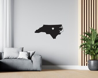 NORTH CaROLINA  US Map Wall Decal USA State Wall Decal Map Wall Sticker sg 1067