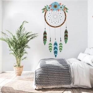 Dreamcatcher Wall Decal Boho Dreamcatcher Chic Dream Wall Art DIY for Girls Kids Nursery Bedroom Wall Hanging Decoration Gift Party 319EZ