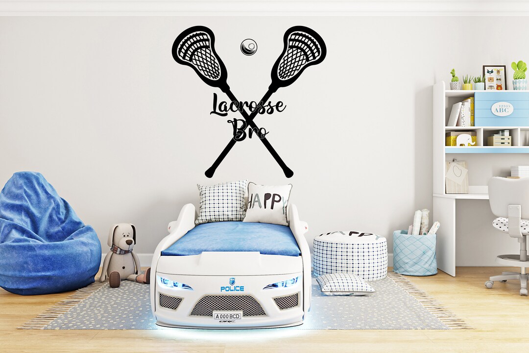 Lacrosse Wall Decal Lax Wall Art Lacrosse Wall Sticker Bedroom Lacrosse
