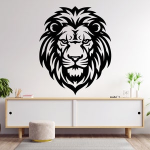 León pared calcomanía, León pared arte, León pared decoración León pared pegatina León pared decoración animales pared calcomanía Safari pared pegatinas dormitorio 1717EZ