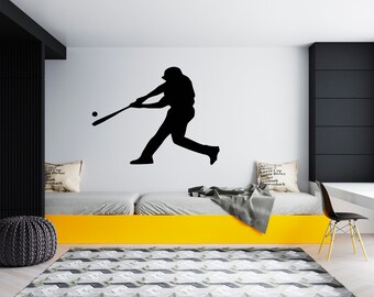 Vinilo decorativo de béisbol y softbol para pared. Adhesivo decorativo con cita deportiva SG76