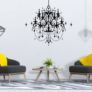 Chandelier Wall Decal  Chandelier Wall Decor  Chandelier Wall Sticker SG458