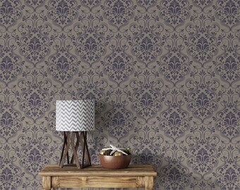 Damask Wallpaper Fabric Vintage Wallpaper Pattern abstract pattern Traditional or Removable Fabric Wallpaper 1020EZ