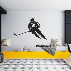 Ice Hockey Wall Decal  Hockey Player Wall Decal  Hockey Stick  Sports Hockey Quote Wall Decal SG191