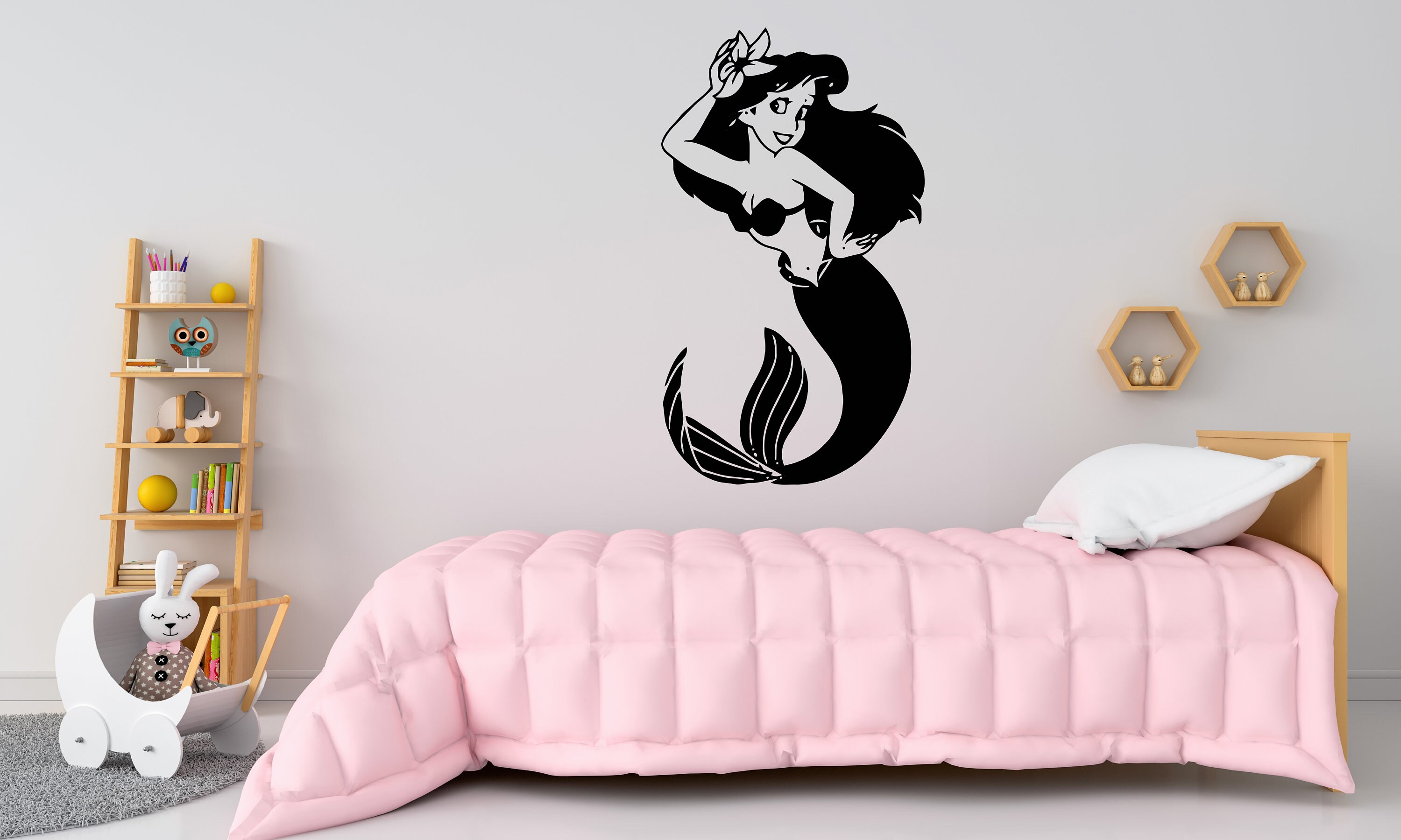 Princess Ariel Wall Decal Little Mermaid Wall Decor Cartoon Etsy UK