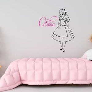 Alice in Wonderland Wall Decal  Alice Wall Decor  Cartoon Wall Sticker SG379