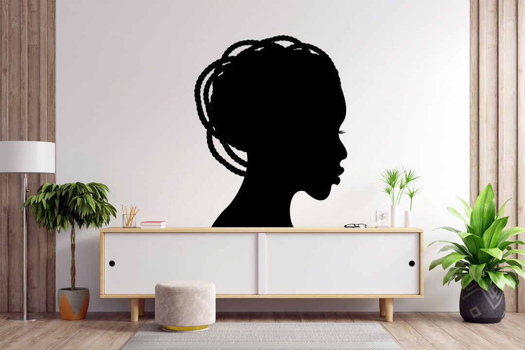Afro Girl Power, Afro Girl Wall Decor Afro Black Wall Decals Afro ...