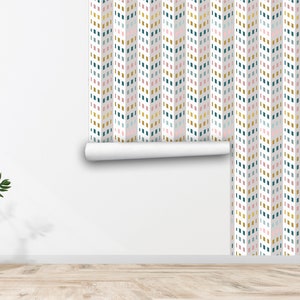 Skyline Wallpaper Geometric Wall Art Wall Decor Vintage Printed Removable Self Adhesive Wallpaper 750EZ