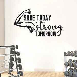 Fitness Wall Decal Allenamento Muro Decal Palestra Muro Decorazione Citazione Motivazionale Muro Decalcomania SG 955