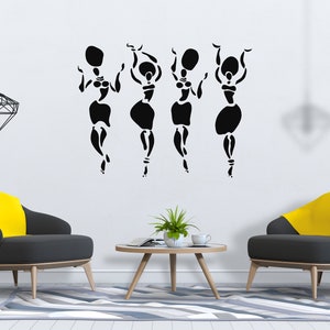 Beautiful African Woman Wall Decal African Girl Wall Sticker Quote Beauty Salon Wall Art SG 872