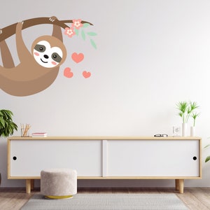 Faultier Wandtattoo, Faultier Wandtattoo, Faultier Wanddeko, Faultier Wanddeko, Faultier Wandtattoo Aquarell, Schlafzimmer 1304EZ
