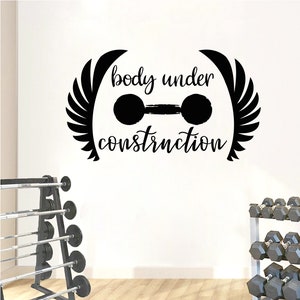 Naklejka ścienna Fitness Naklejka ścienna Trening Naklejka ścienna Siłownia Dekoracja ścienna Motywacyjny cytat Naklejka ścienna SG 890