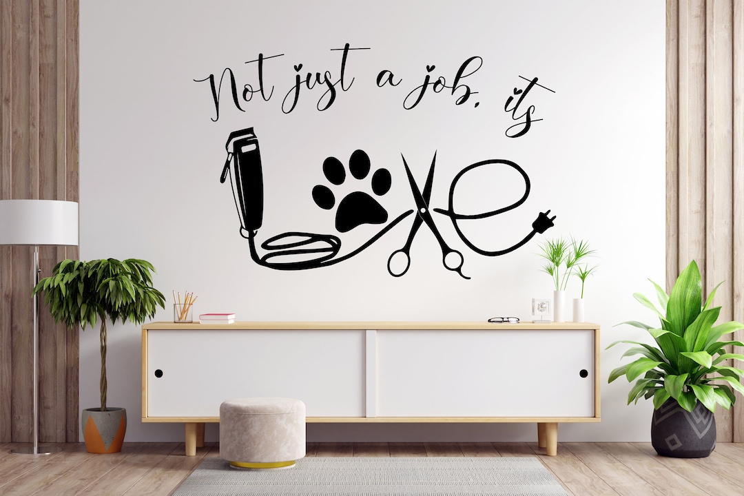 Grooming Salon Dog Wall Decor, Dog Wall Decals, Dog Wall Art, Dog Lover