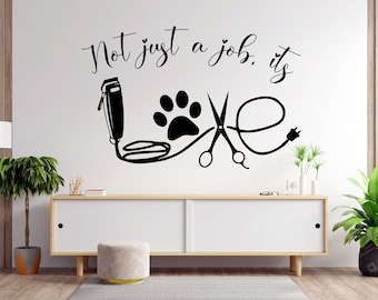 Grooming Salon Dog Wall Decor, Dog Wall Decals, Dog Wall Art, Dog Lover Stickers Pets Bedroom Wall Vinyl Nursery Wall Decals Art 1518EZ