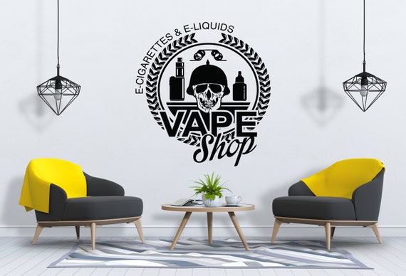 Vintage Vape Shop Badge Wall Decal | Retro Smoke Shop Vinyl Art | Store  Decor | SG1389 - Etsy