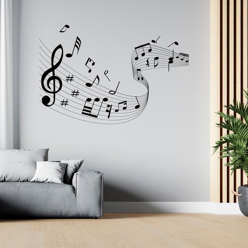 Music Wall Decal Music Notes Wall Decor Musician Wall Sticker Etsy