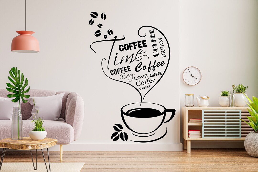 Coffee Shop Wall Decor, Coffee Shop Wall Art Decal, Coffee Vinyl