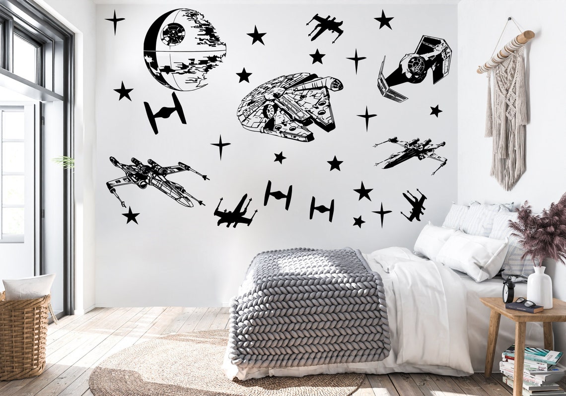 Star Wars Wall Decor Star Wars Wall Decal Star Wars Wall Etsy