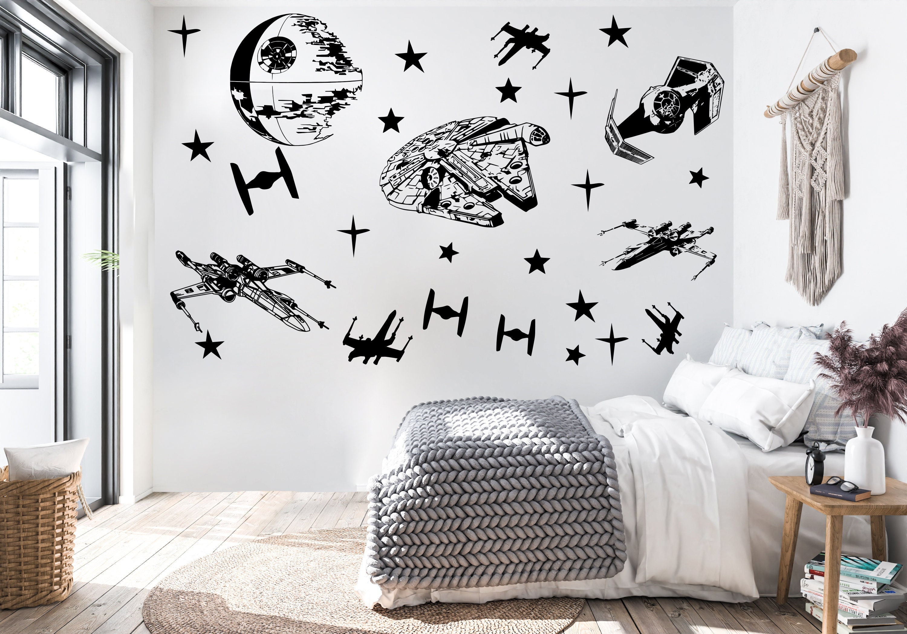 thumbnail image 2 of Oracal Death Star Wall Decal – Star Wars Bedroom Graphic Mural, Vinyl, Matte Finish, Made In USA 2 of 4
