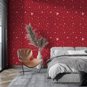Couple Room Wallpaper Valentine Peel and stick Heart Wallpaper Seamless Wall Decor Vintage Printed Removable Self Adhesive Wallpaper 1327EZ