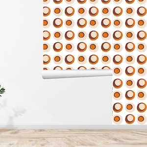 60s 70s Retro Wallpaper Floral Wallpaper Vintage Wallpaper Seamless Wall Decor Vintage Fabric Removable Self Adhesive Wallpaper 635EZ