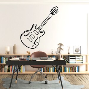 Guitar Music Wall Decal Music Notes Wall Decor Musician Wall Sticker 850EZ