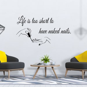 Nail Salon Wall Decal Manicure Pedicure Window Sticker Nail Bar Nail Polish Decal Beauty Salon Spa Wall Decor SG711