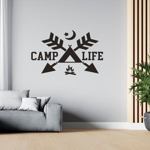 Travel Wall Decal Camping Wall Sticker Adventure Quote Wall Decal for RV SG 1143