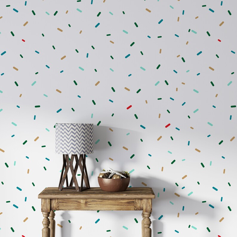 Confetti Wall Decals - Sprinkles Wall Decal Set, Peel and Stick Wall ...
