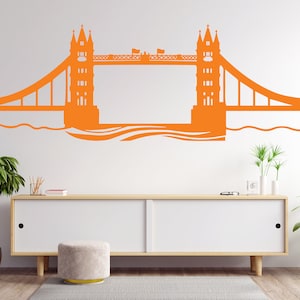 London Tower Bridge, London City Skyline Tower Bridge Wall Art City Wall Stickers City Vinyl Decals City Wall Art City Wall Docor 944EZ