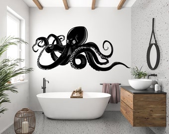 Octopus Wall Decor, Octopus Wall Decals, Tentacles Wall Art, Stickers Bedroom Octopus Wall Vinyl Tentacles Nursery Wall Decals Art 647EZ