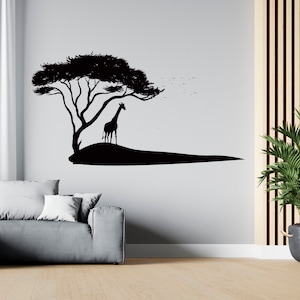 African Savanna Wall Decal Safari Animals Wall Decor Africa Wall Art SG 1206