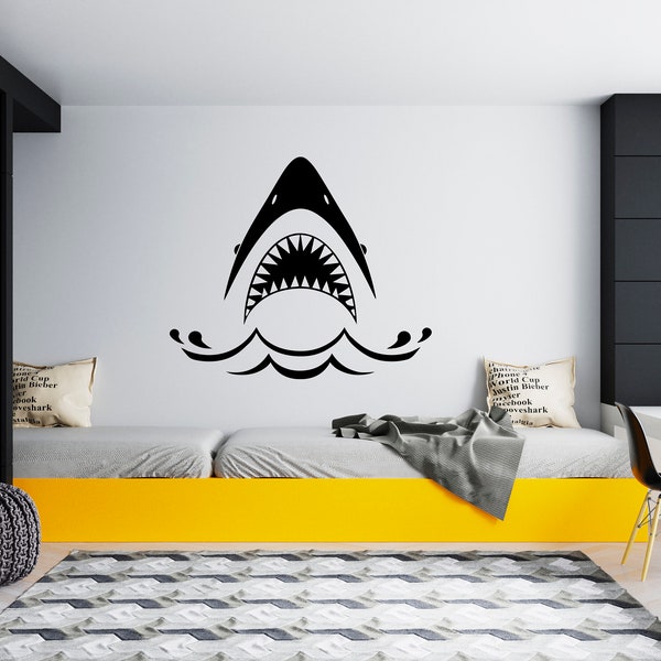 Shark Wall Decals Etsy